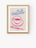 EAST END PRINTS SimplyExtraJordanary C'est Delicieux Framed Print