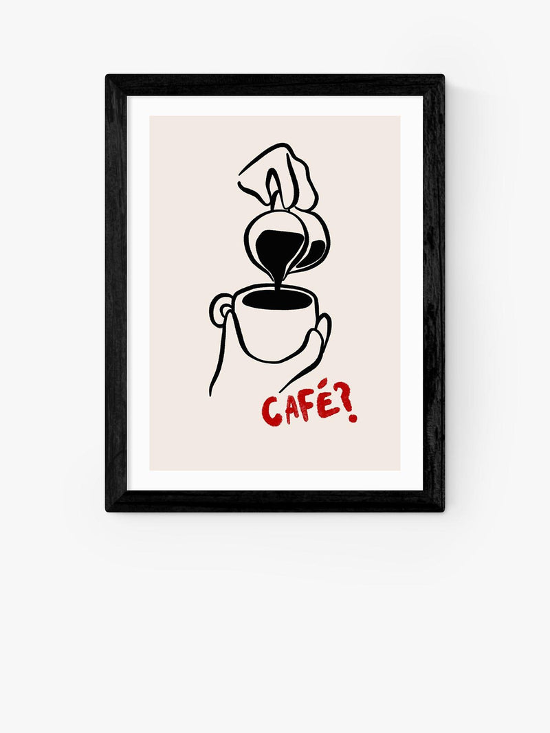 East End Prints Cafe Framed Print 40x50cm - British product