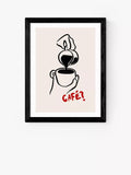 EAST END PRINTS SimplyExtraJordanary 'Cafe' Framed Print - Oak Frame 83.4 x 63.4cm