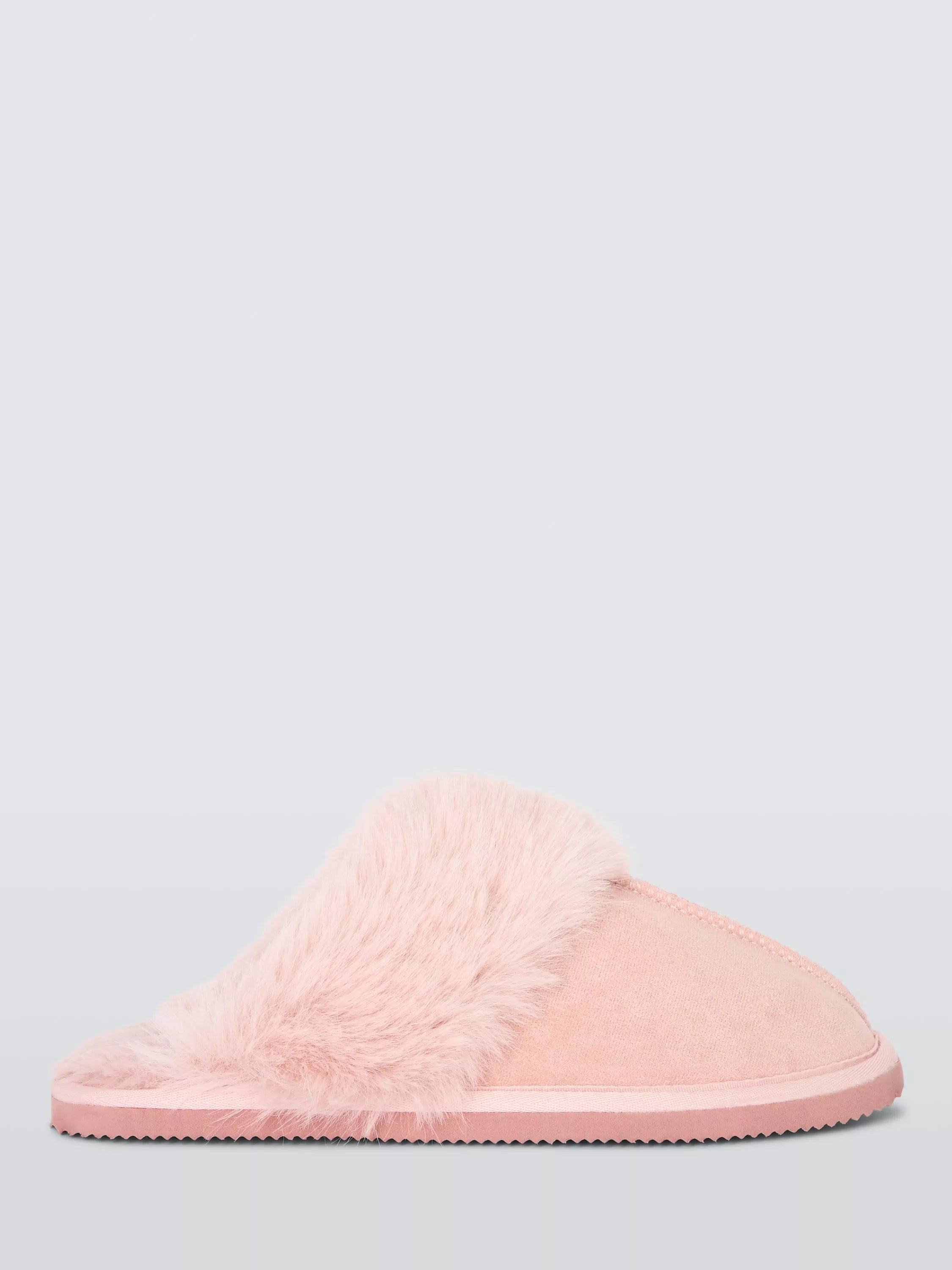 Microsuede Fluffy Faux Fur Mule Slippers - McGrocer