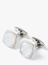 John Lewis Simon Carter Largo Mother of Pearl Cufflinks, Natural White- Buy online at McGrocer
