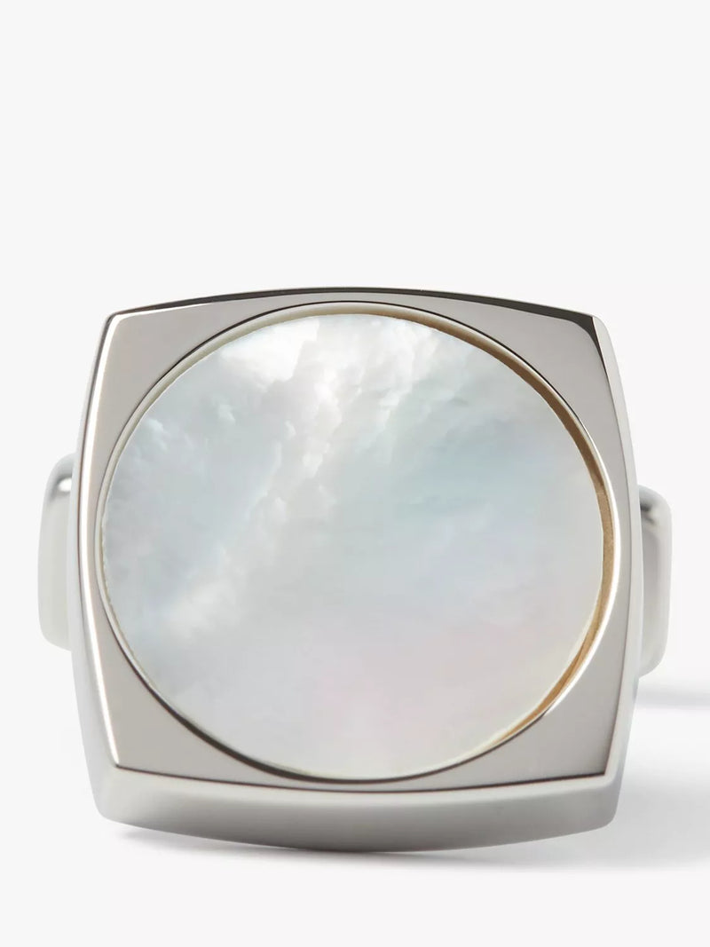 Simon Carter Largo mother of pearl cufflinks natural white, UK version