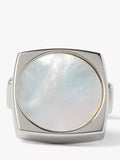 Simon Carter Largo mother of pearl cufflinks natural white, UK version