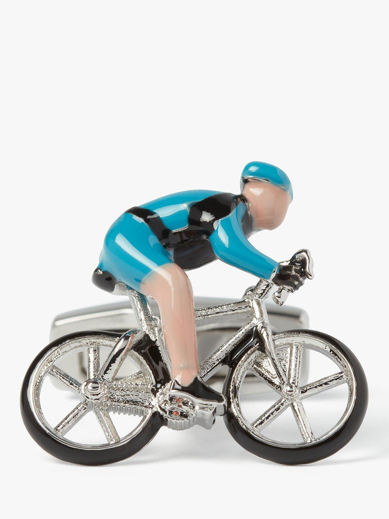 Simon Carter cyclist cufflinks, imported from the UK