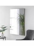Yearn rectangular wood frame wall mirror, 100x70cm - British product