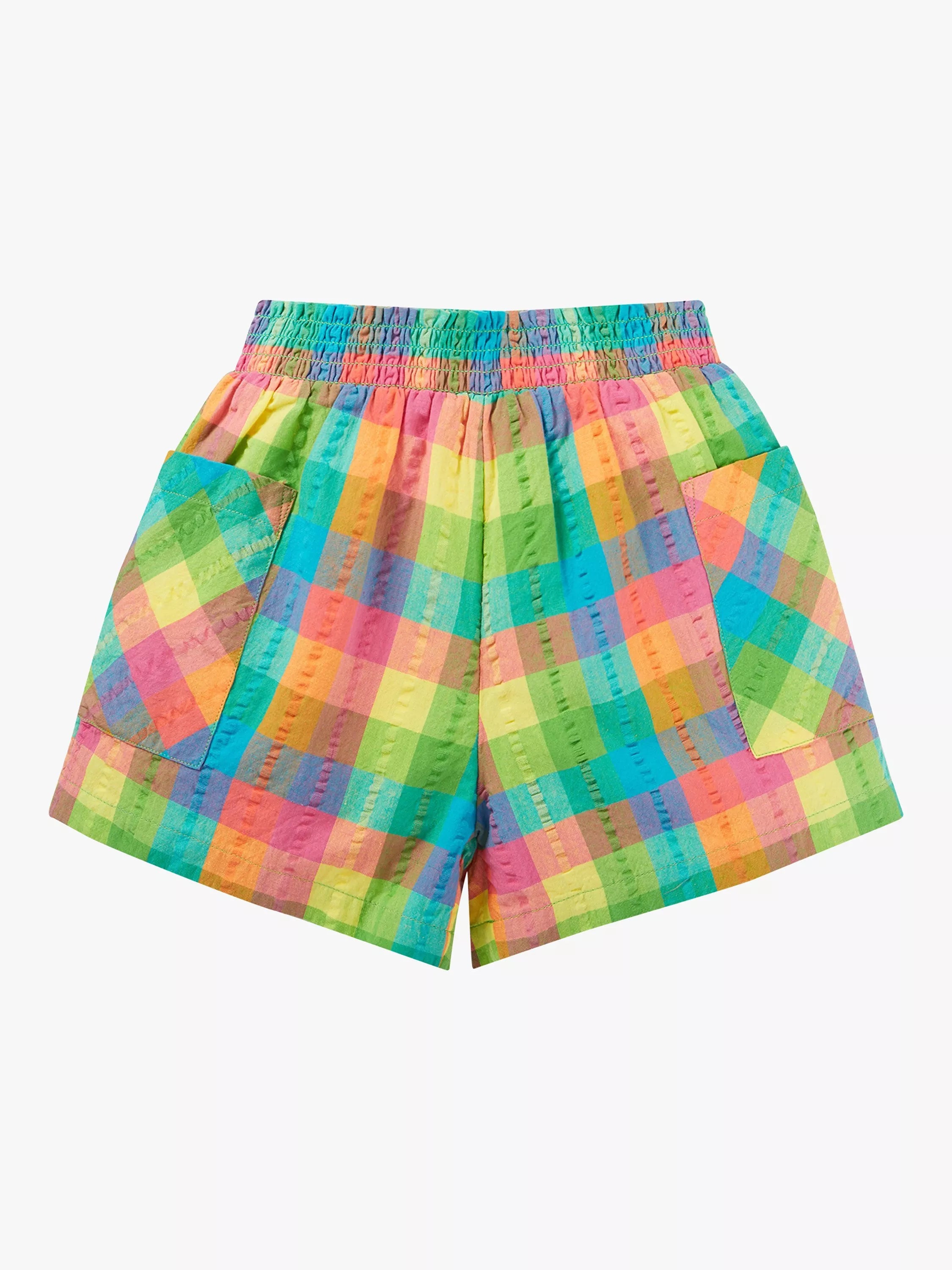 Frugi Kids' Organic Cotton Laura Summertime Check Shorts, Multi - McGrocer