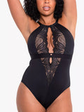 Curvy Kate Indulgence Stretch Lace Body, Black/Latte - McGrocer