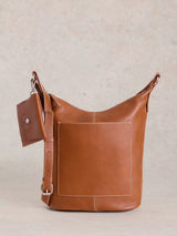 John Lewis White Stuff Fern Leather Cross Body Bag, Mid Tan- Buy online at McGrocer