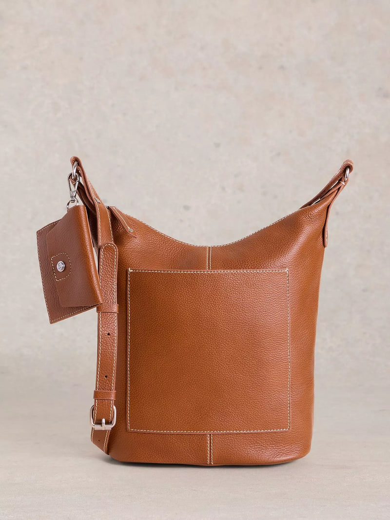 White Stuff cross body bag mid tan, imported from the UK