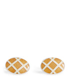 Deakin & Francis sterling silver enamel cufflinks, UK version