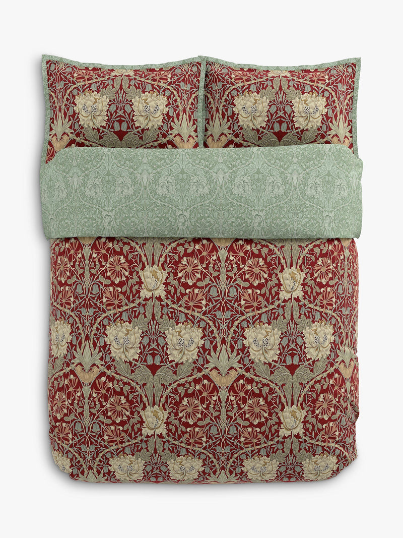 Morris & Co. Honeysuckle Tulip duvet cover set king size (British brand)
