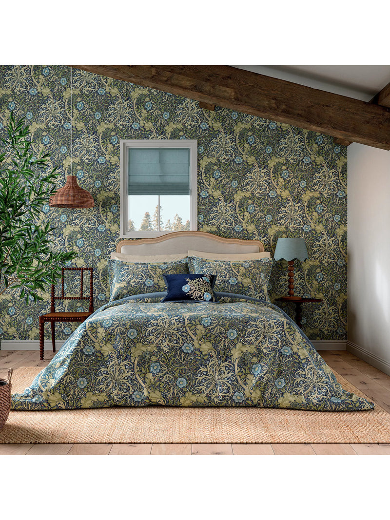 Morris & Co. seaweed cotton bedding double - British product