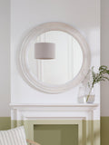 John Lewis round hand-carved coastal wall mirror 80cm (British brand)