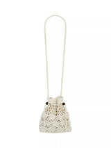 John Lewis Yumi Bead Trim Crochet Cross Body Bag, White- Buy online at McGrocer