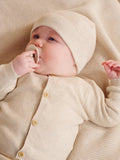 Purebaby textured beanie Wheat Melange - British product