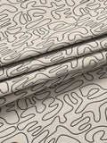 John Lewis grey scribble print lined eyelet curtains, UK version