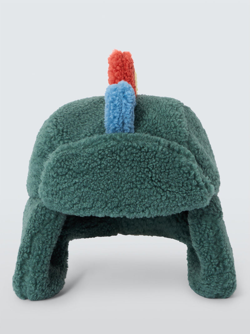 John Lewis kids' dino spike trapper hat green, UK version