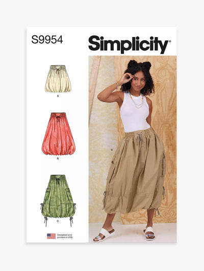 John Lewis Simplicity Misses' Balloon Skirts Sewing Pattern S9954- Buy online at McGrocer