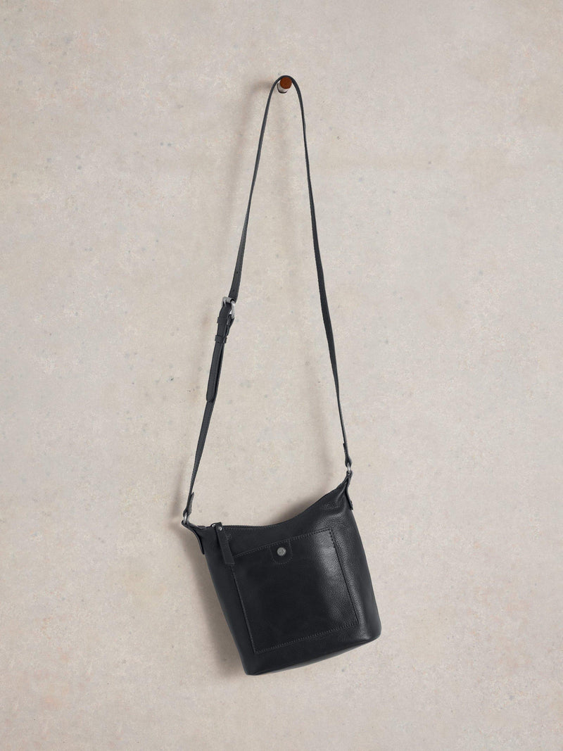 White Stuff Mini Fern crossbody bag pure black - British product