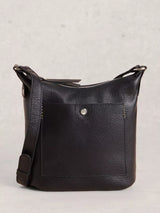 John Lewis White Stuff Mini Fern Leather Crossbody Bag, Pure Black- Buy online at McGrocer