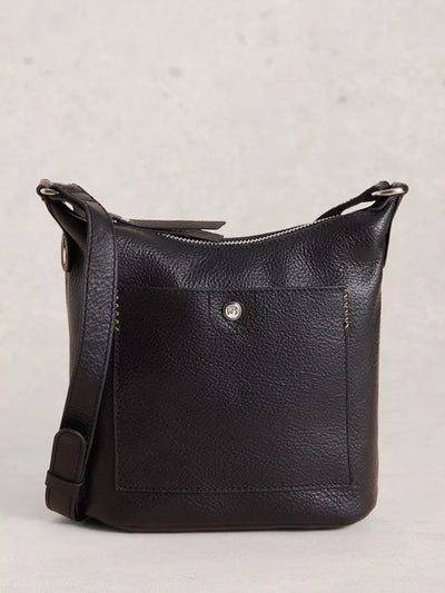 John Lewis White Stuff Mini Fern Leather Crossbody Bag, Pure Black- Buy online at McGrocer