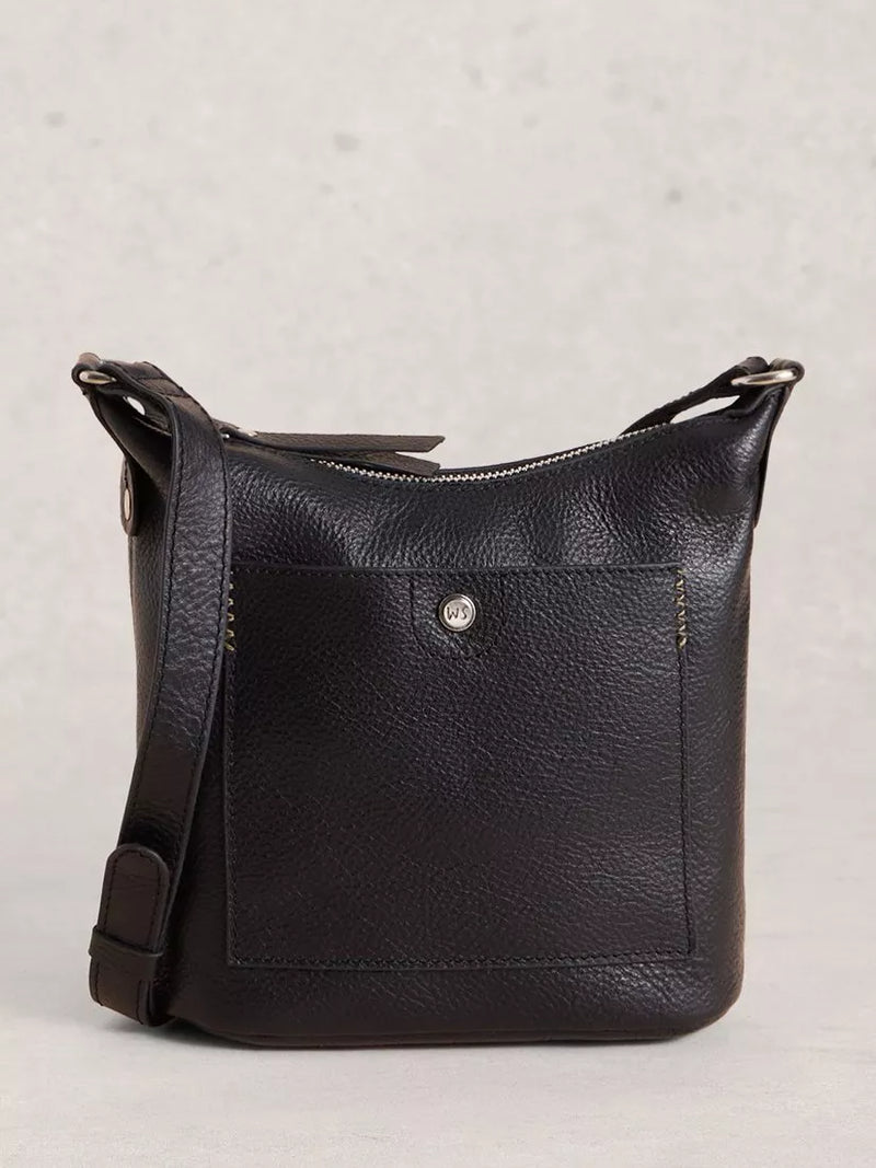 White Stuff Mini Fern crossbody bag pure black - British product