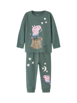 John Lewis NAME IT Kids' George Pig Long Sleeve Pyjama Set Dark Forest- Buy online at McGrocer