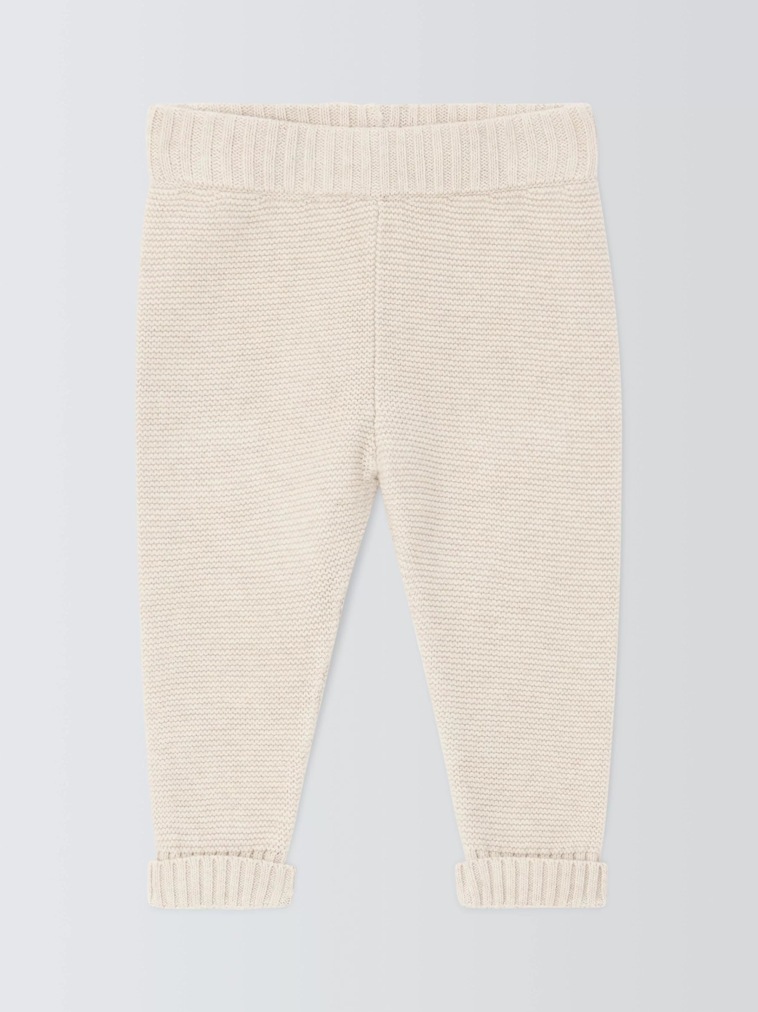 John Lewis Baby Knitted Leggings, Natural - McGrocer