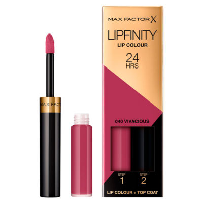ASDA Max Factor Lipfinity Lip Colour Vivacious Long Lasting Lipstick 2.3ml- Buy online at McGrocer