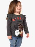 Brand Threads Minnie Maus Oberteil Kinder Grau - Britisches Produkt