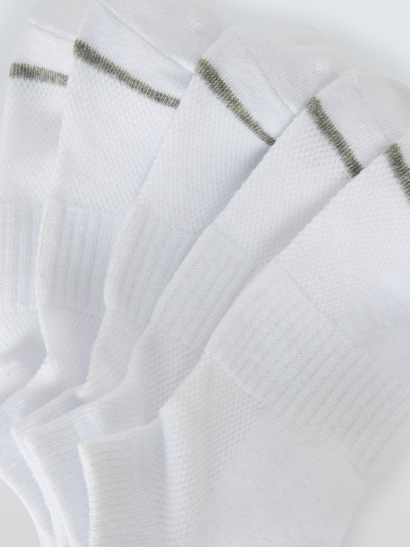 John Lewis trainer socks pack of 5 white (British brand)