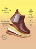 Zig+Star Kids Rockit Boot in Pewter colour finish (British brand)