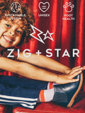 Zig+Star Kids Rockit Boot in Pewter colour finish (British brand)