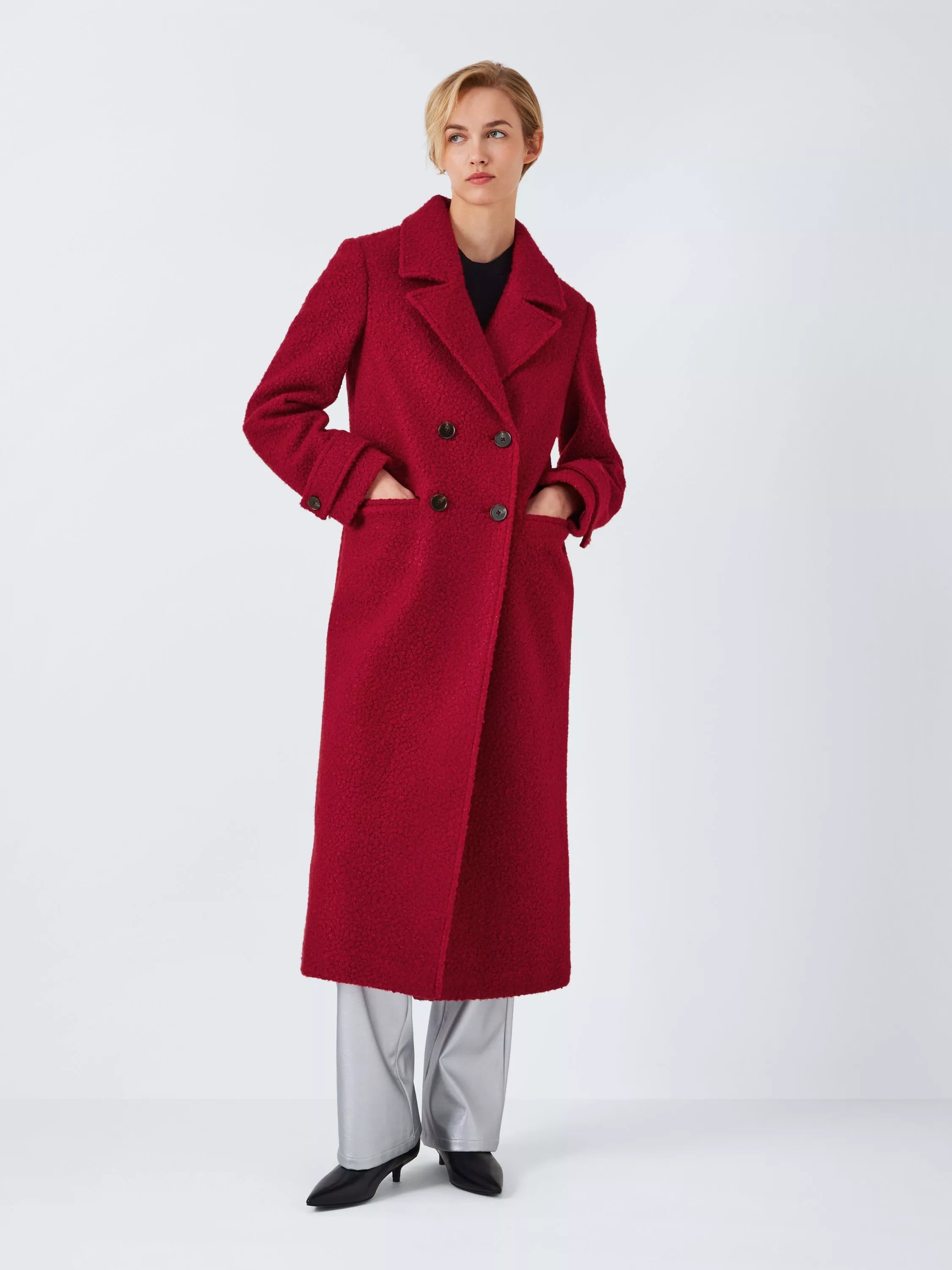 John Lewis ANYDAY Boucle Double Breasted Coat - McGrocer
