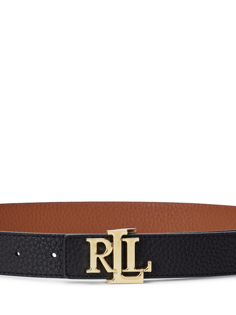 Ralph Lauren reversible pebbled leather belt black tan regular, imported from the UK