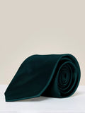 Rewritten Satin Tie, Forest Green, One Size