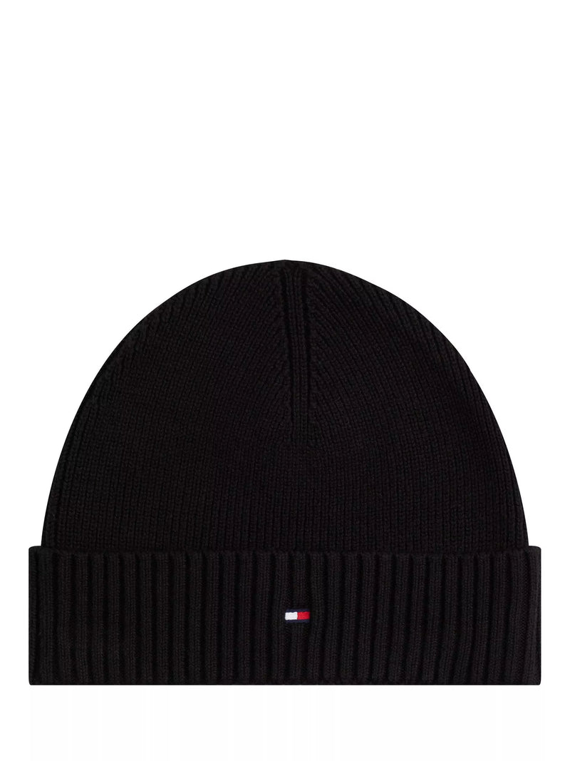 Tommy Hilfiger flag logo beanie hat cotton cashmere blend - British product