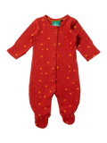Little Green Radicals Baby Star Organic Cotton Waffle Sleepsuit, Hazelnut Stars - McGrocer