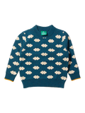 Little Green Radicals Baby Cloud Knit Jumper, Teal Cloud - McGrocer
