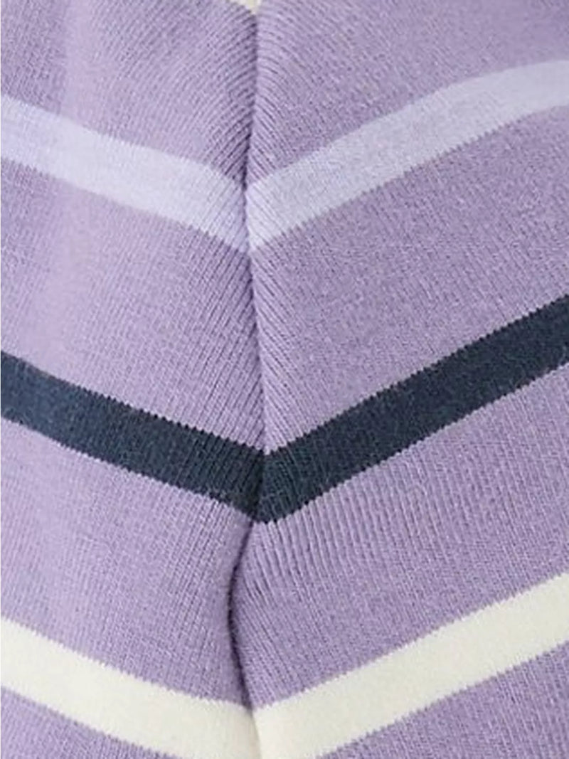 Polarn O. Pyret Kids' Stripe Beanie Hat - Purple 2-9 years