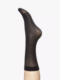 Charnos honeycomb anklet socks black - British product