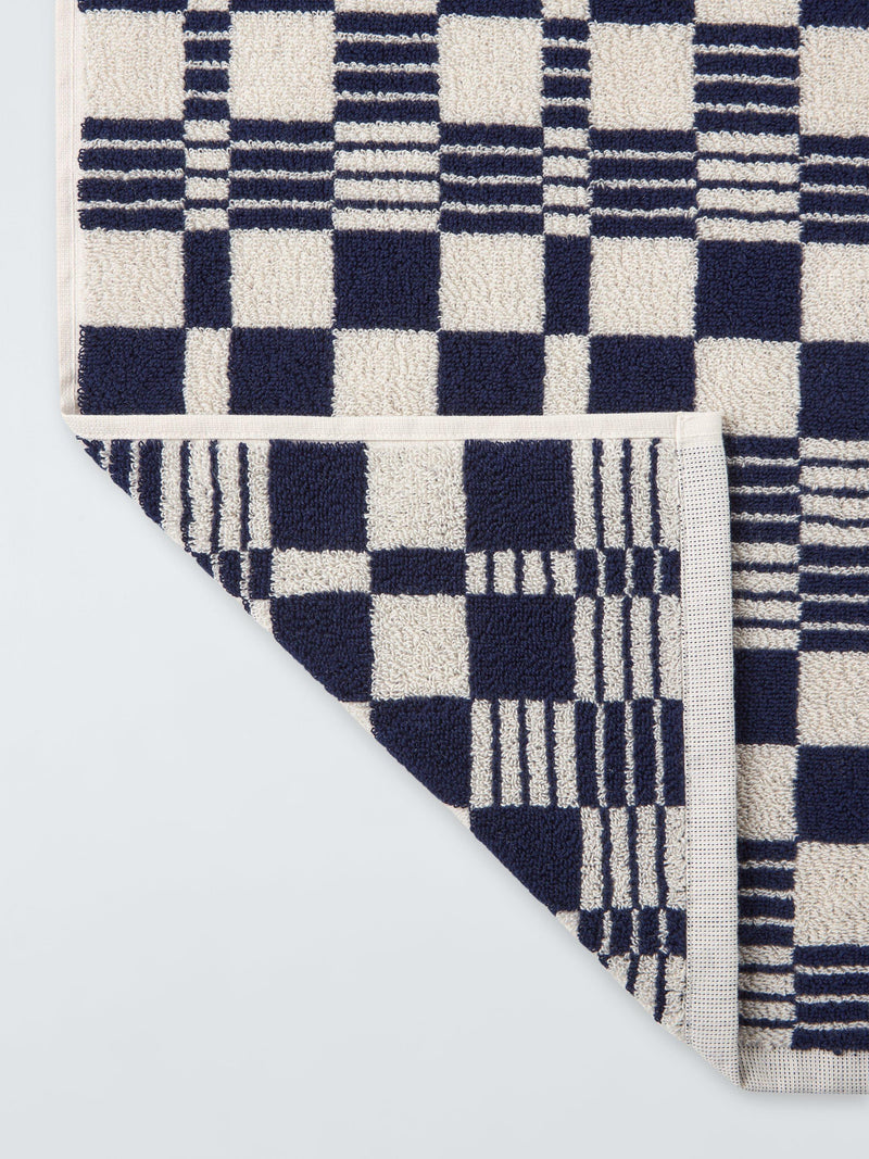 John Lewis check pattern bath towel 600gsm, imported from the UK