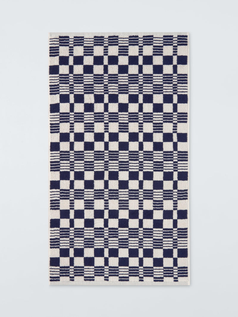 John Lewis check pattern bath towel 600gsm, imported from the UK