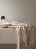 Bedfolk Ripple Cotton Towels - Snow Hand Towel