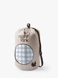 Night Lark gingham check duvet dusk blue (British brand)