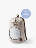 Night Lark seersucker coverless duvet and pillowcase set in polar white, imported from the UK