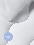 Couette Night Lark Seersucker Polar White Double, importée du Royaume-Uni