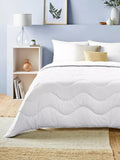 Night Lark Tufted Dots Coverless Duvet and Pillowcase Set in White, imported from the UK