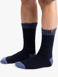 totes wool blend thermal socks navy grey pack of 2 (British brand)