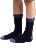 totes wool blend thermal socks navy grey pack of 2 (British brand)